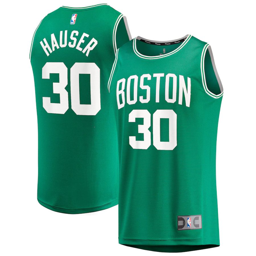 Men Boston Celtics #30 Sam Hauser Fanatics Branded Kelly Green Fast Break Replica NBA Jersey